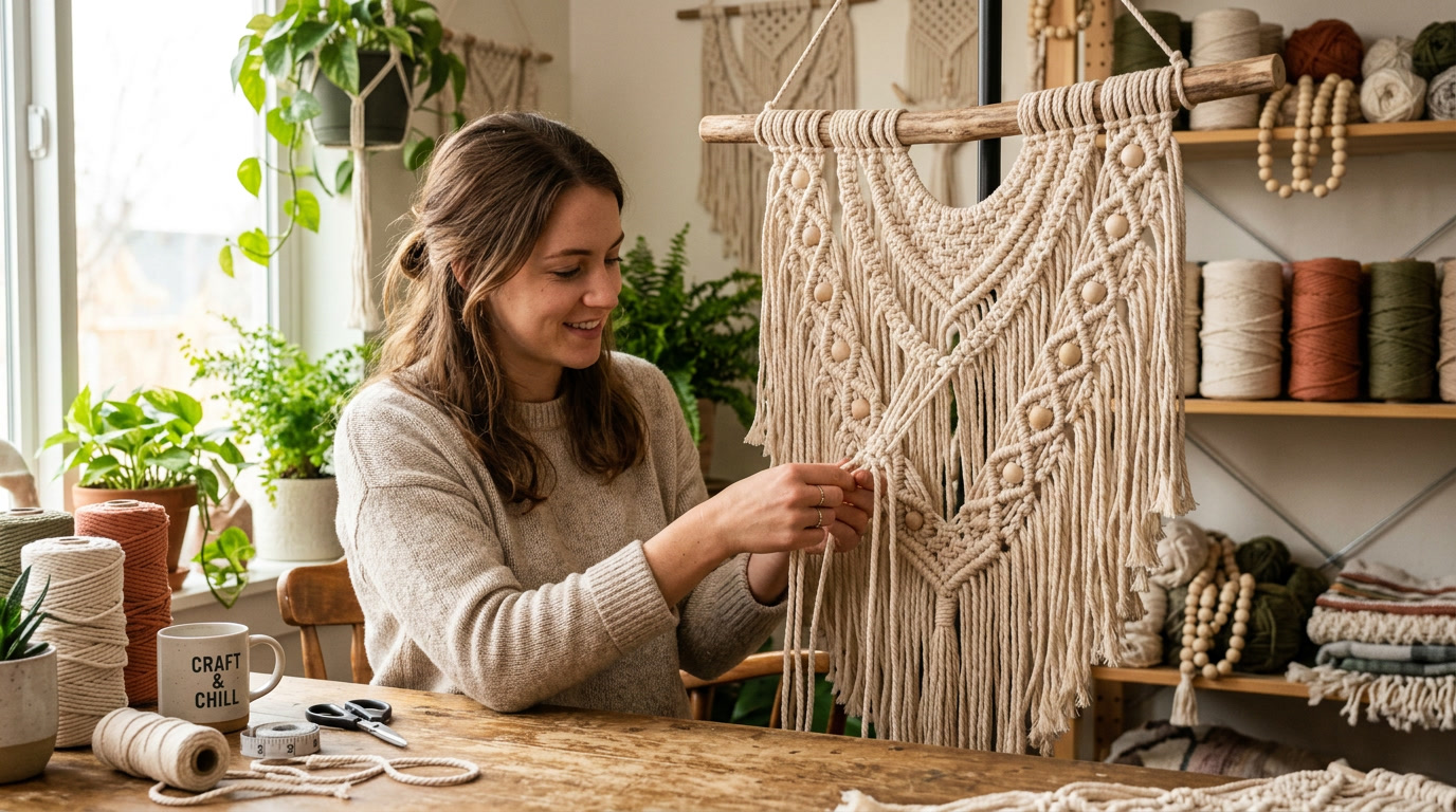 Trik Membuat Macrame Hiasan Dinding Cantik Bagi Pemula
